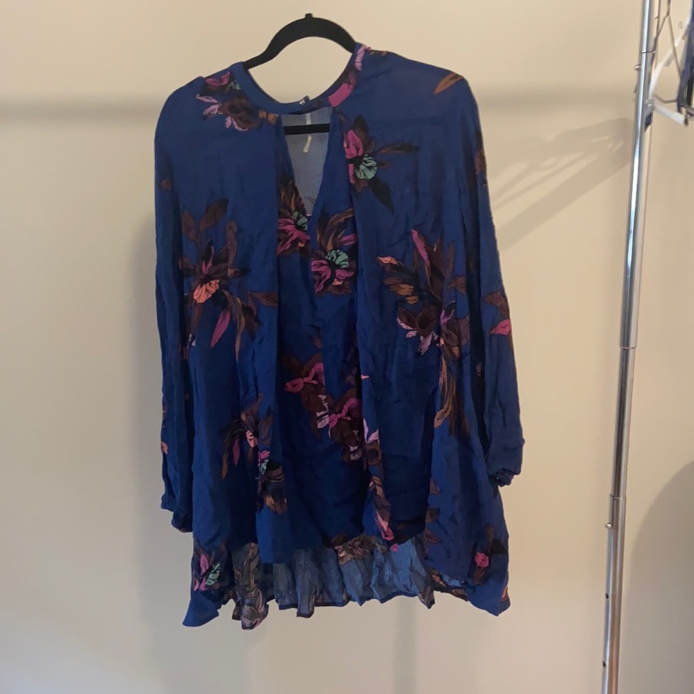 Blue free people tunic dress